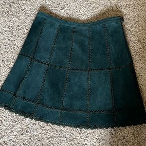 Free People Dark Green Mini Skirt